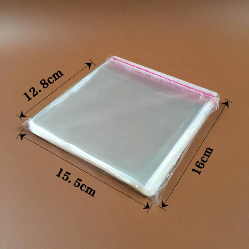 Cellophane Wrap Clear - 200 個 CD DVD レコードビニール袋ディスクケースホルダー収納プラスチックラップ透明自己粘着セロファン包装袋