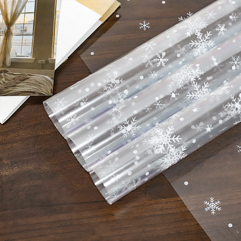 54X58Cm セロファンラップロール クリアスノーフレーク - Cellophane Wrap Clear のレビューと価格