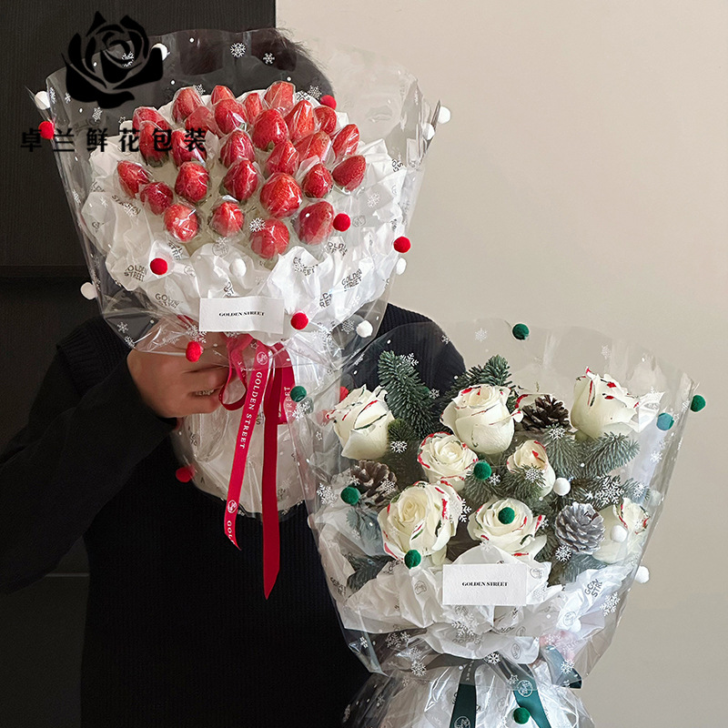54X58Cm セロファンラップロール クリアスノーフレーク - Cellophane Wrap Clear のレビューと価格