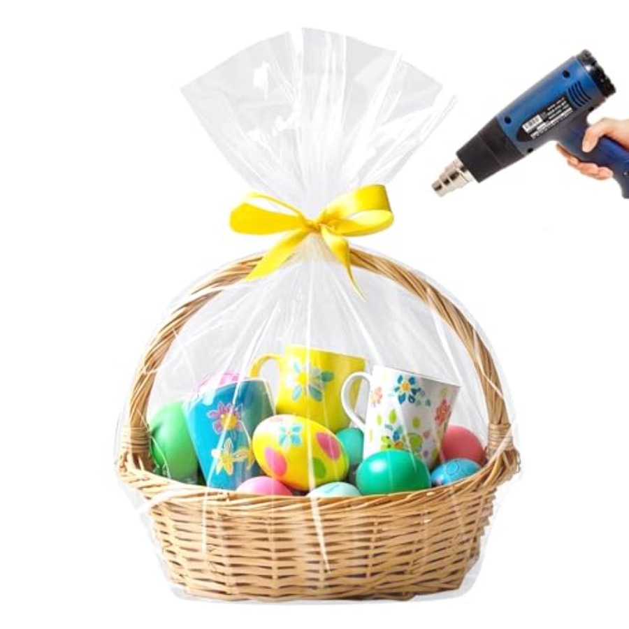 イースターバスケット用セロファンシュリンクバッグ、24x30 - Cellophane Wrap Clear のレビューと価格