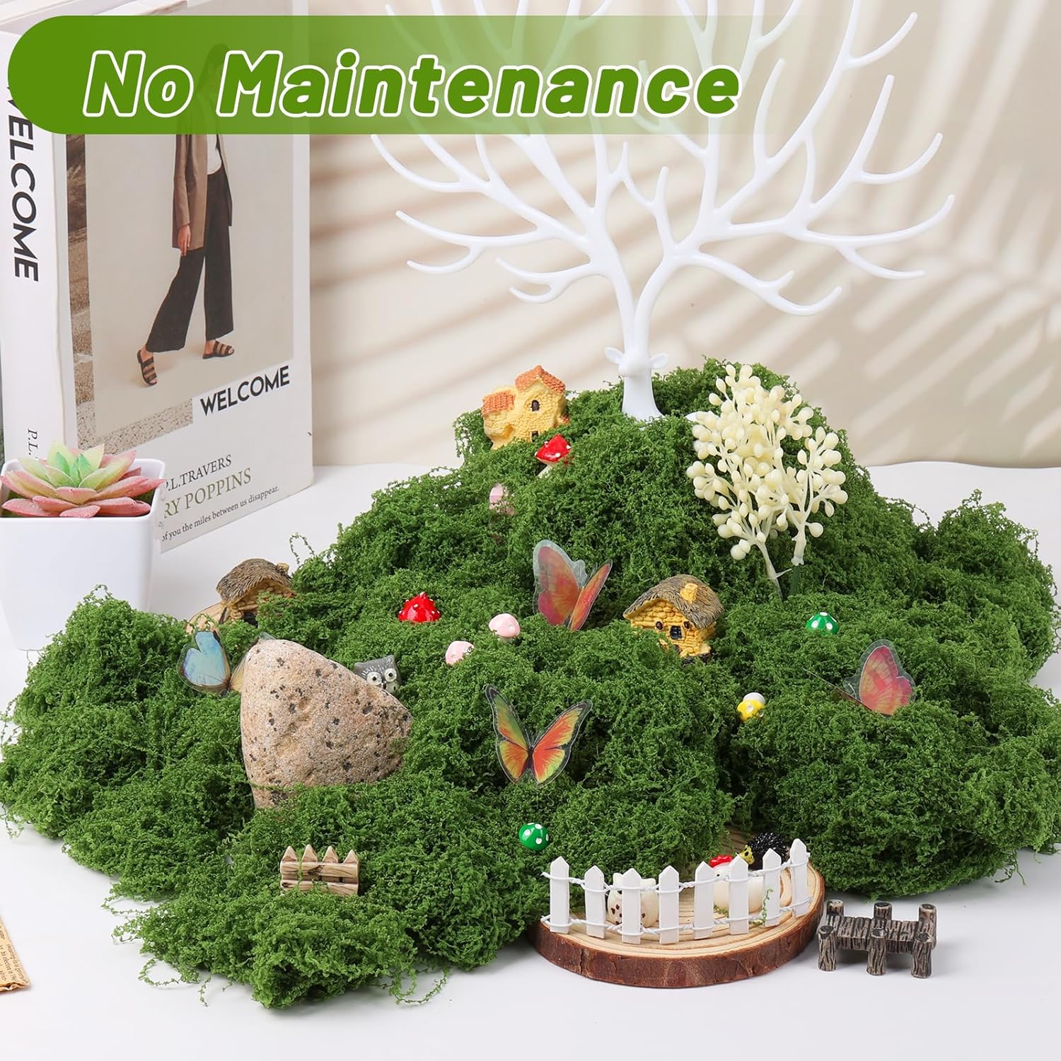 30/50/100 グラムグリーンフェイクモス DIY 工芸 - Preserved Moss Sheet のレビューと価格